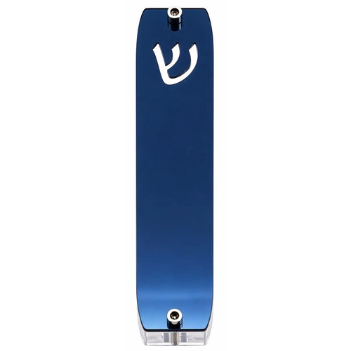 Genesis Small Mezuzah for Door – Handmade Premium Clear Acrylic Case – Model LSN-20002