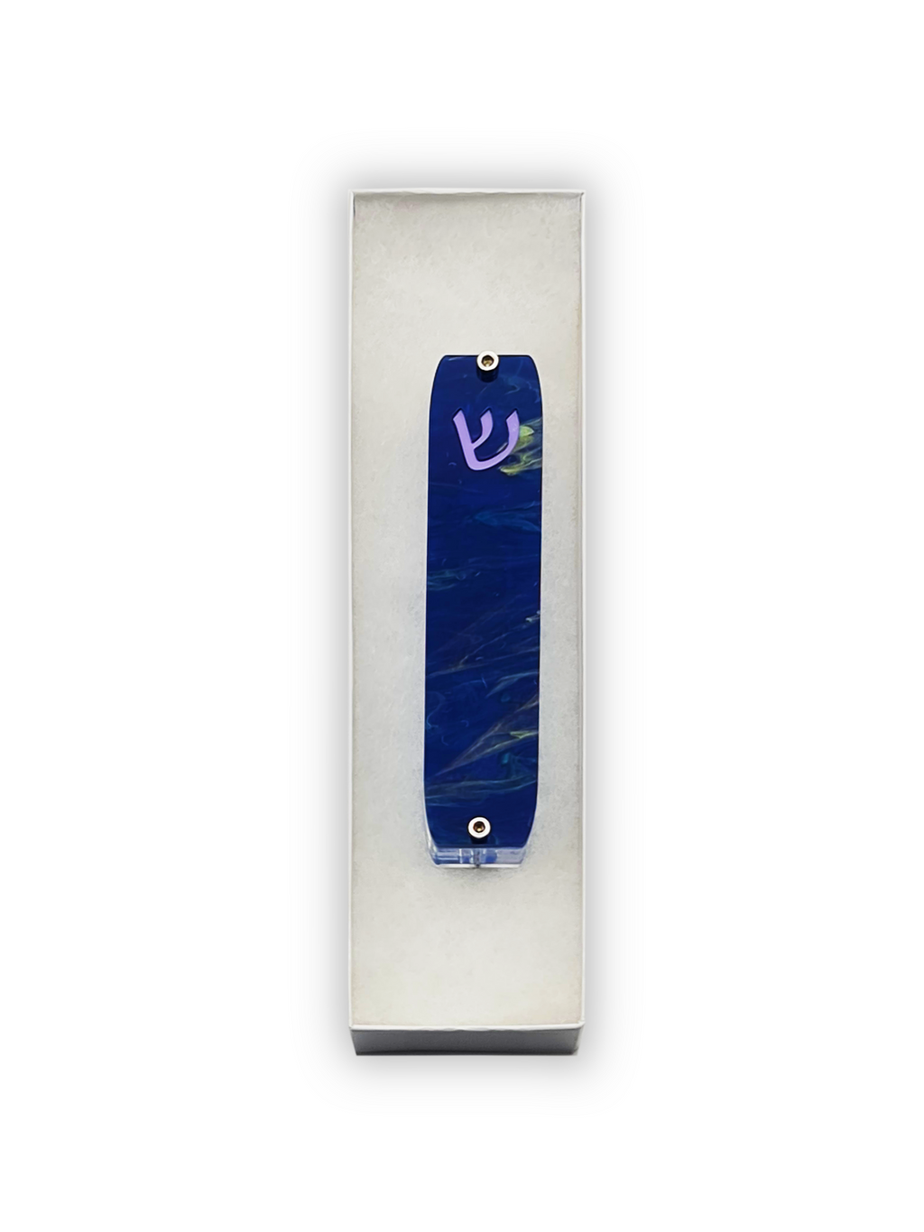 Genesis Small Mezuzah for Door – Handmade Premium Clear Acrylic Case – Model LSN-20003