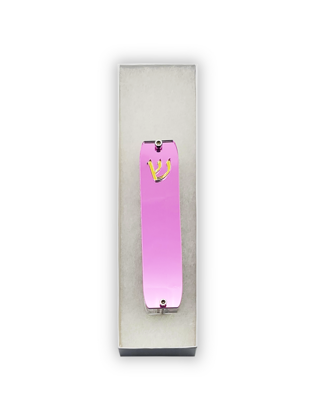 Genesis Small Mezuzah for Door – Handmade Premium Clear Acrylic Case – Model LSN-20006