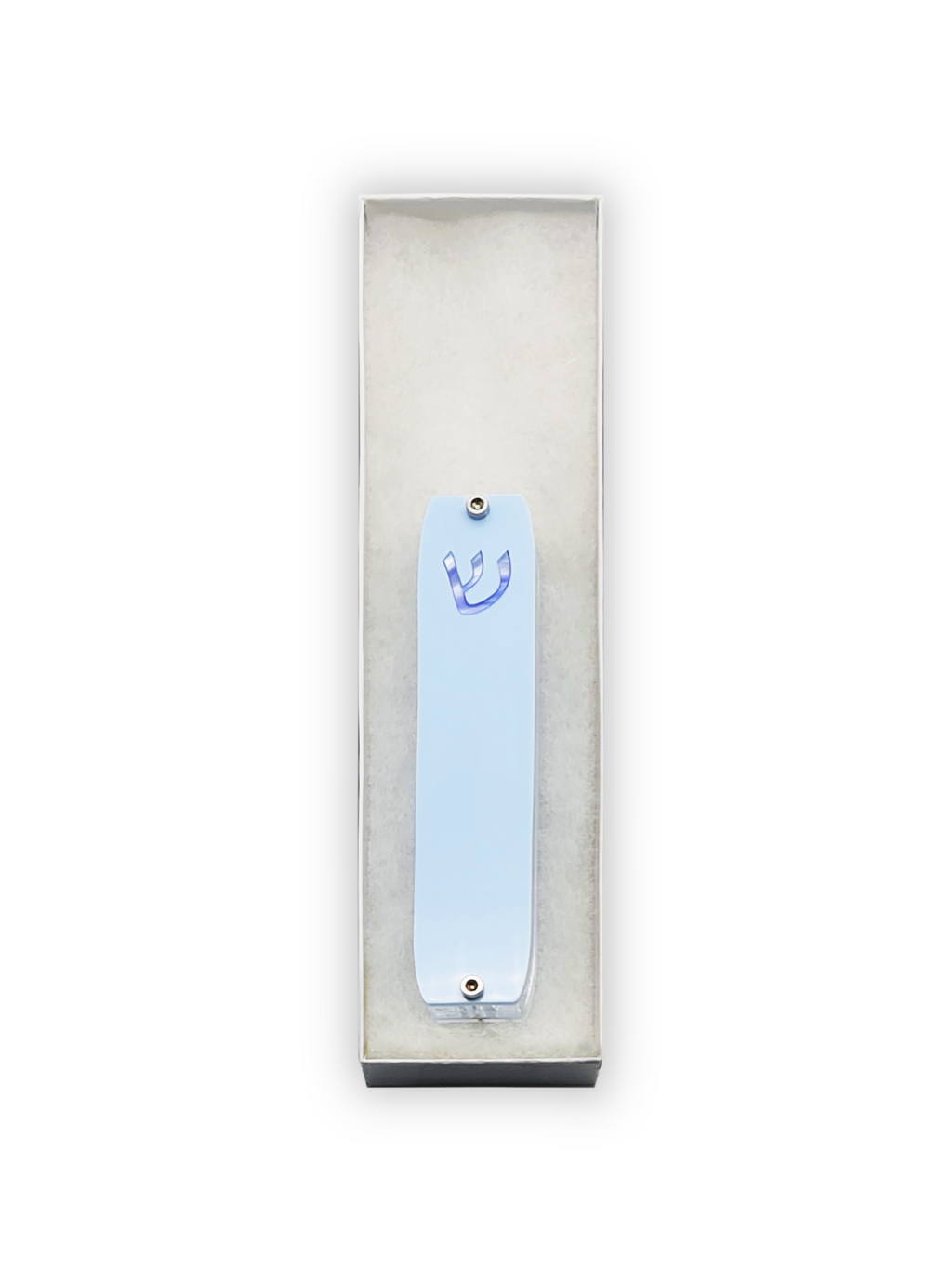 Genesis Small Mezuzah for Door – Handmade Premium Clear Acrylic Case – Model LSN-20010