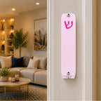 Genesis Small Mezuzah for Door – Handmade Premium Clear Acrylic Case – Model LSN-20016