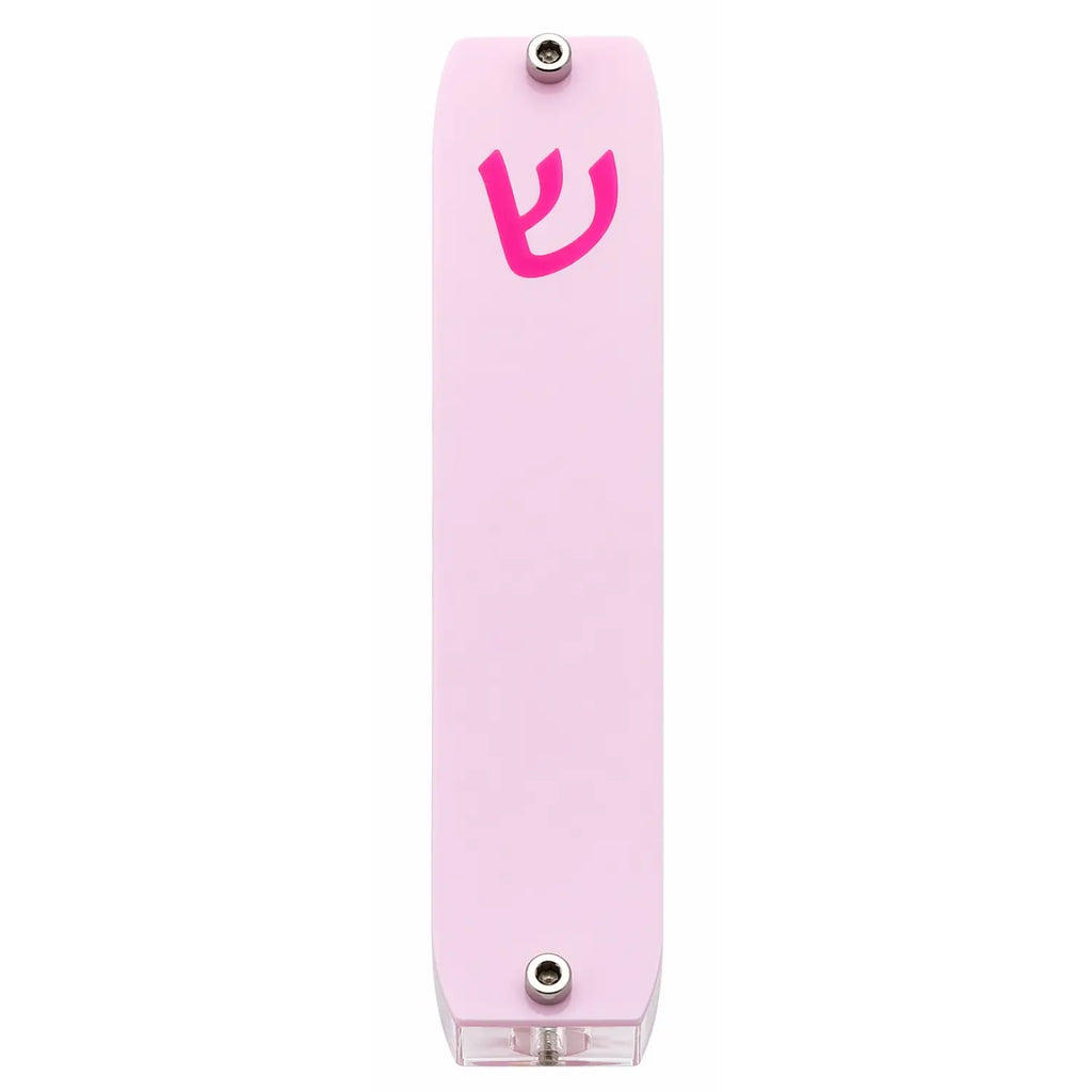 Genesis Small Mezuzah for Door – Handmade Premium Clear Acrylic Case – Model LSN-20016