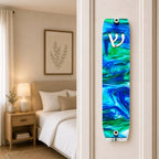 Genesis Small Mezuzah for Door – Handmade Premium Clear Acrylic Case – Model LSN-20019