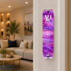 Genesis Small Mezuzah for Door – Handmade Premium Clear Acrylic Case – Model LSN-20023
