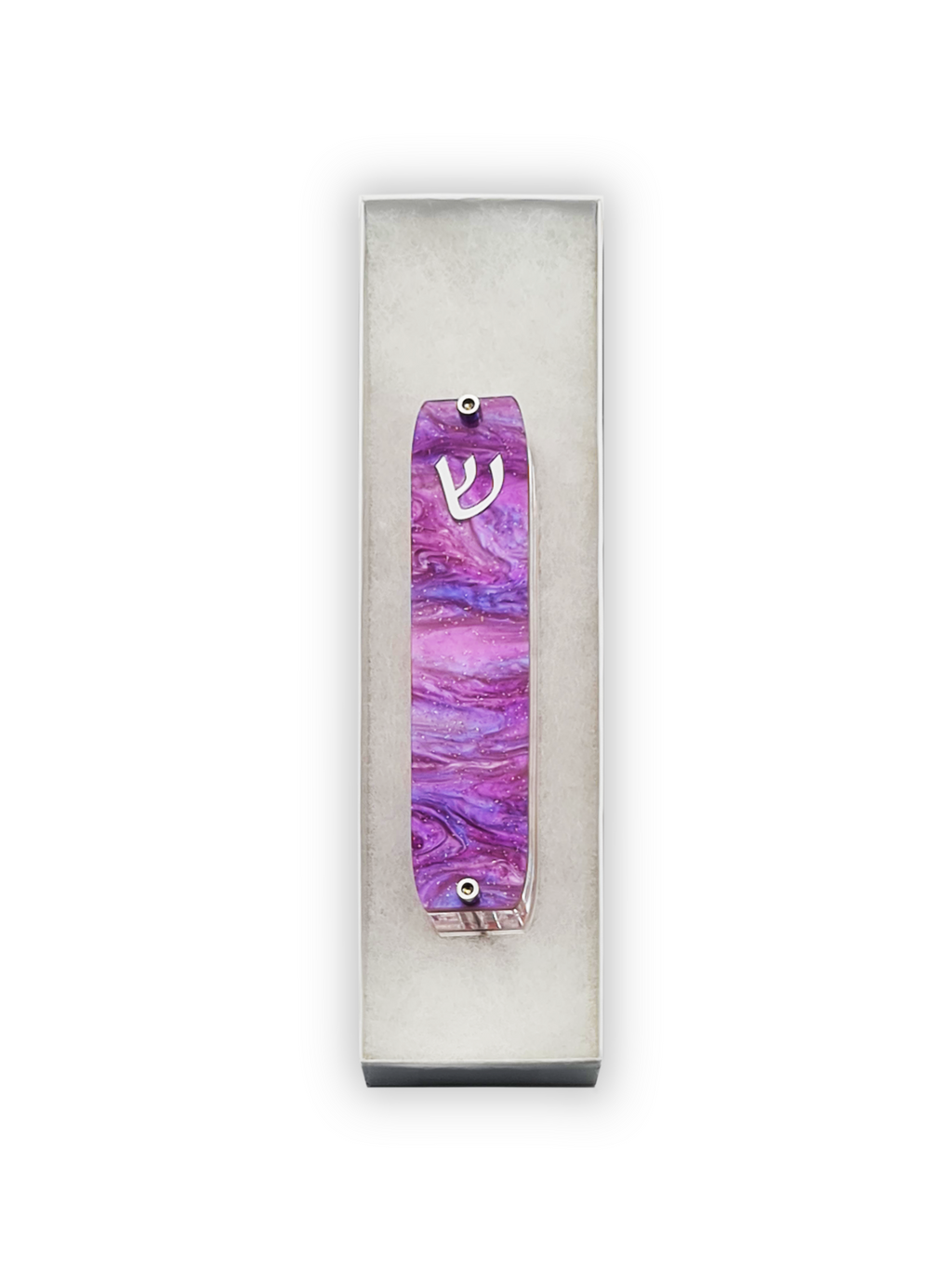 Genesis Small Mezuzah for Door – Handmade Premium Clear Acrylic Case – Model LSN-20023