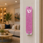 Genesis Small Mezuzah for Door – Handmade Premium Clear Acrylic Case – Model LSN-20027
