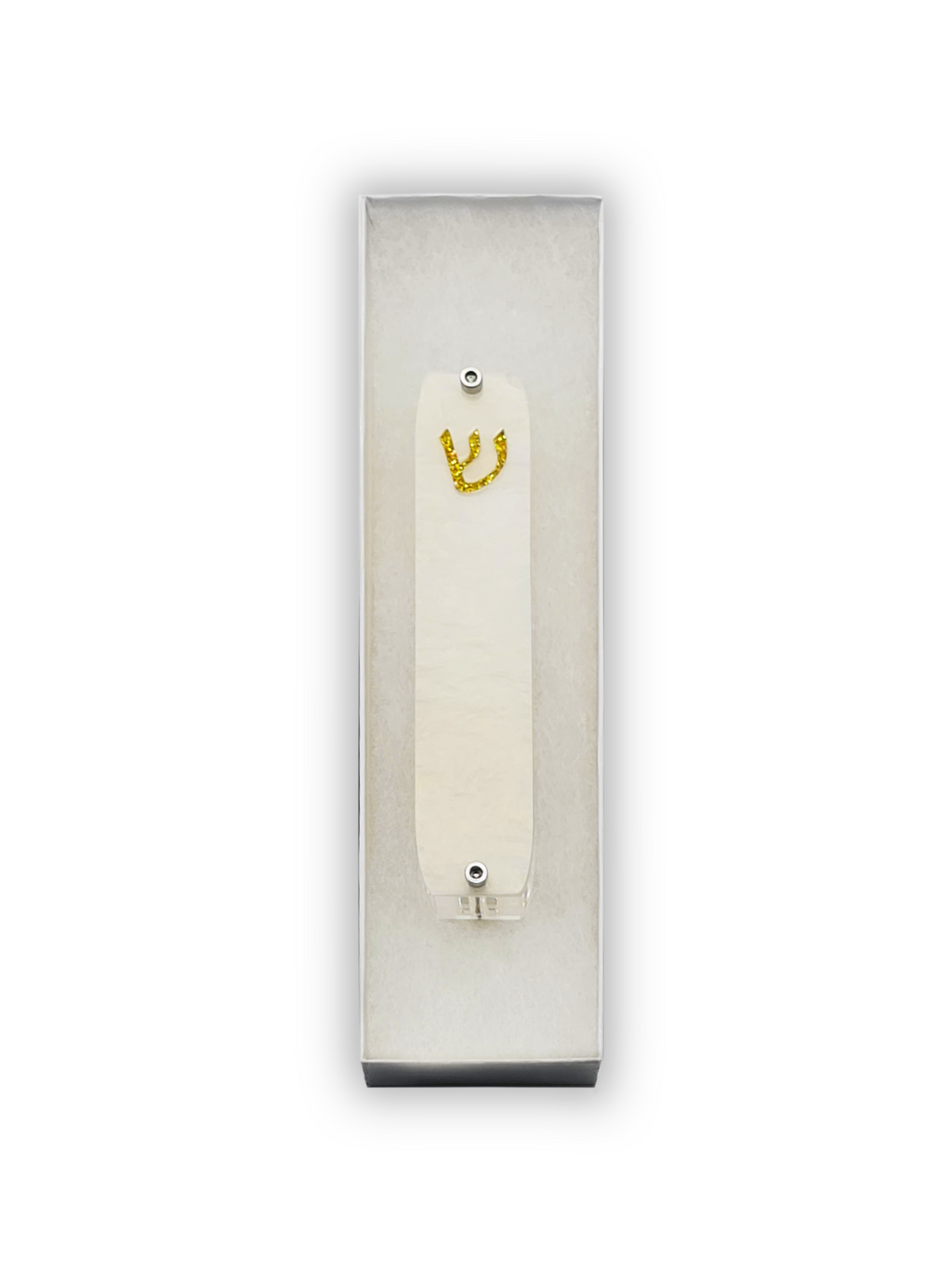 Genesis Small Mezuzah for Door – Handmade Premium Clear Acrylic Case – Model LSN-20029