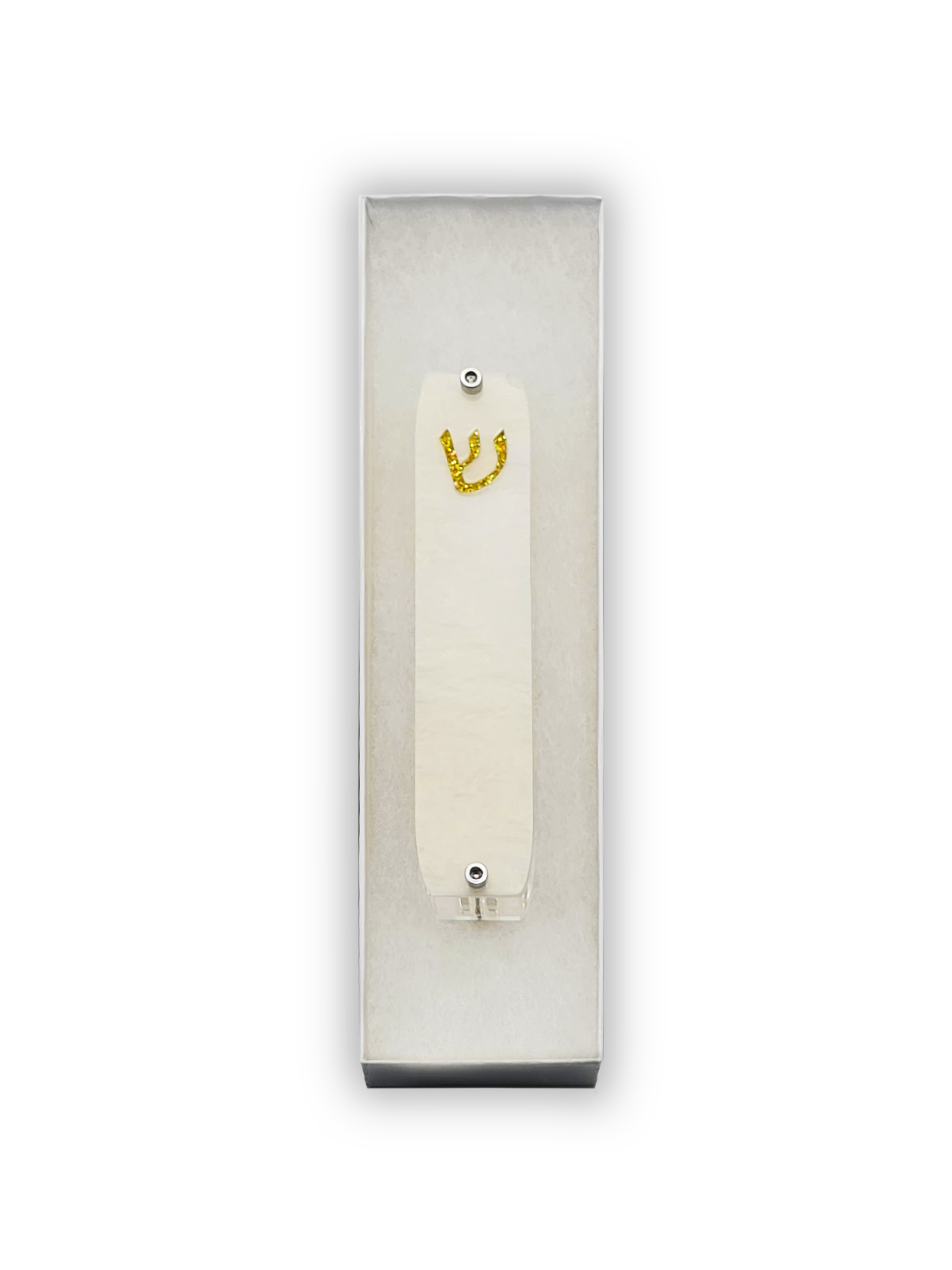 Genesis Small Mezuzah for Door – Handmade Premium Clear Acrylic Case – Model LSN-20029