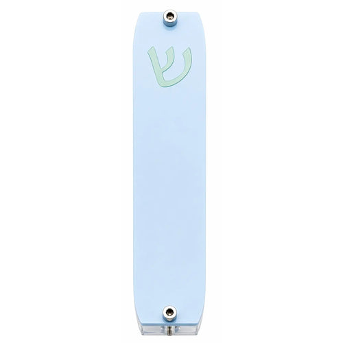 Genesis Small Mezuzah for Door – Handmade Premium Clear Acrylic Case – Model LSN-20030