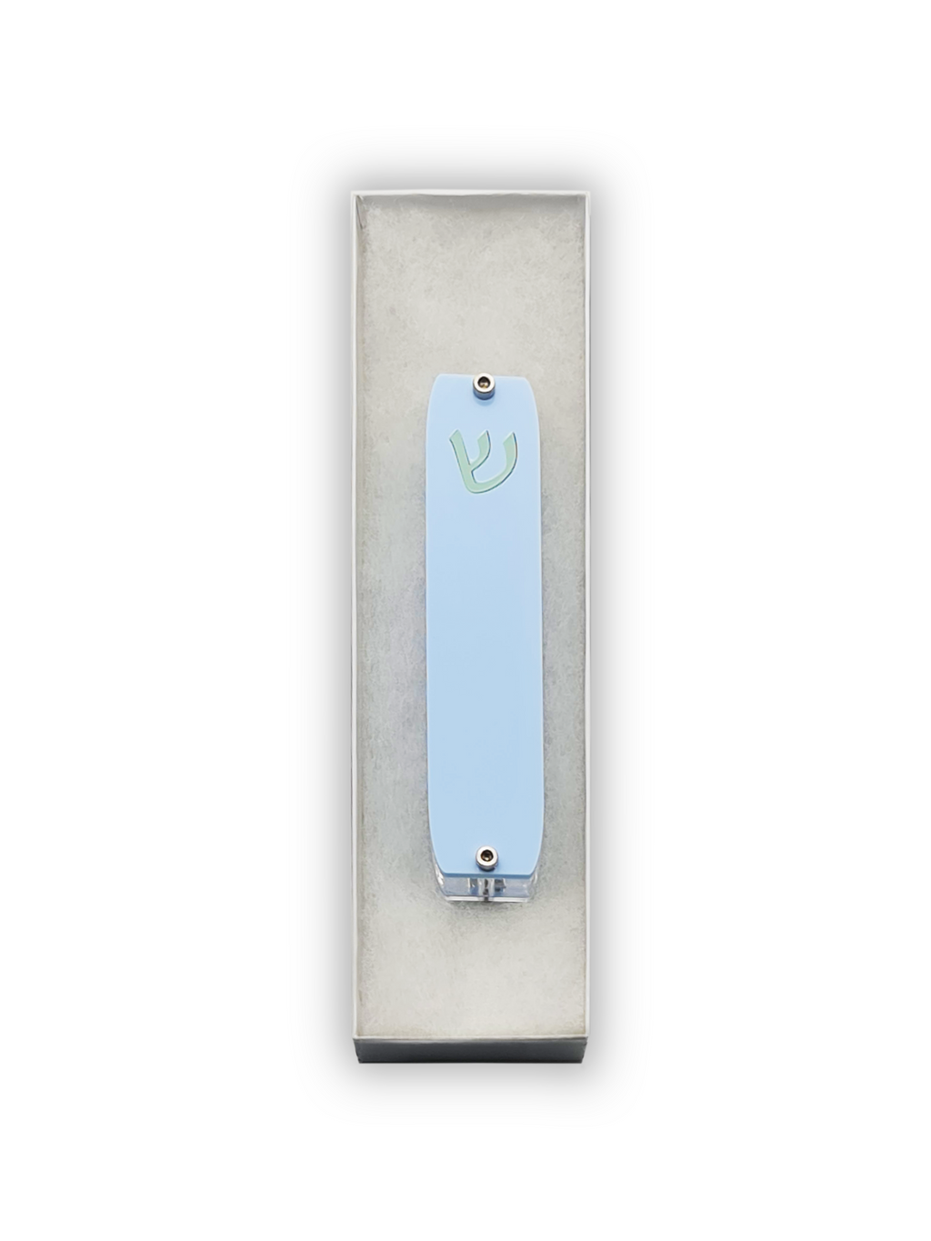 Genesis Small Mezuzah for Door – Handmade Premium Clear Acrylic Case – Model LSN-20030