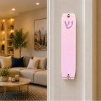 Genesis Small Mezuzah for Door – Handmade Premium Clear Acrylic Case – Model LSN-20037
