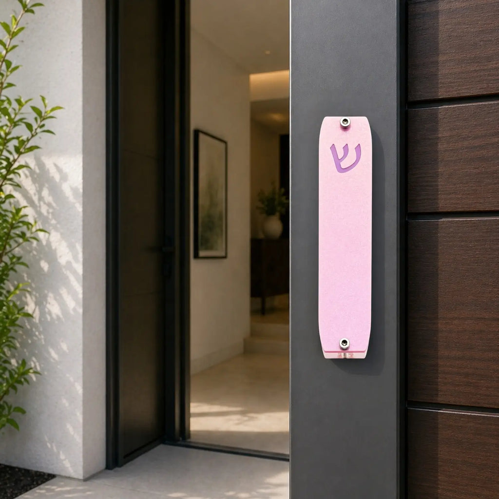 Genesis Small Mezuzah for Door – Handmade Premium Clear Acrylic Case – Model LSN-20037