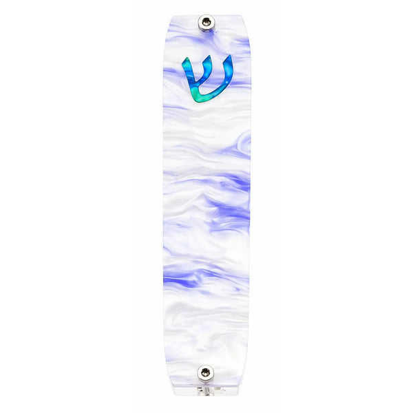 Genesis Small Mezuzah for Door – Handmade Premium Clear Acrylic Case – Model LSN-20039