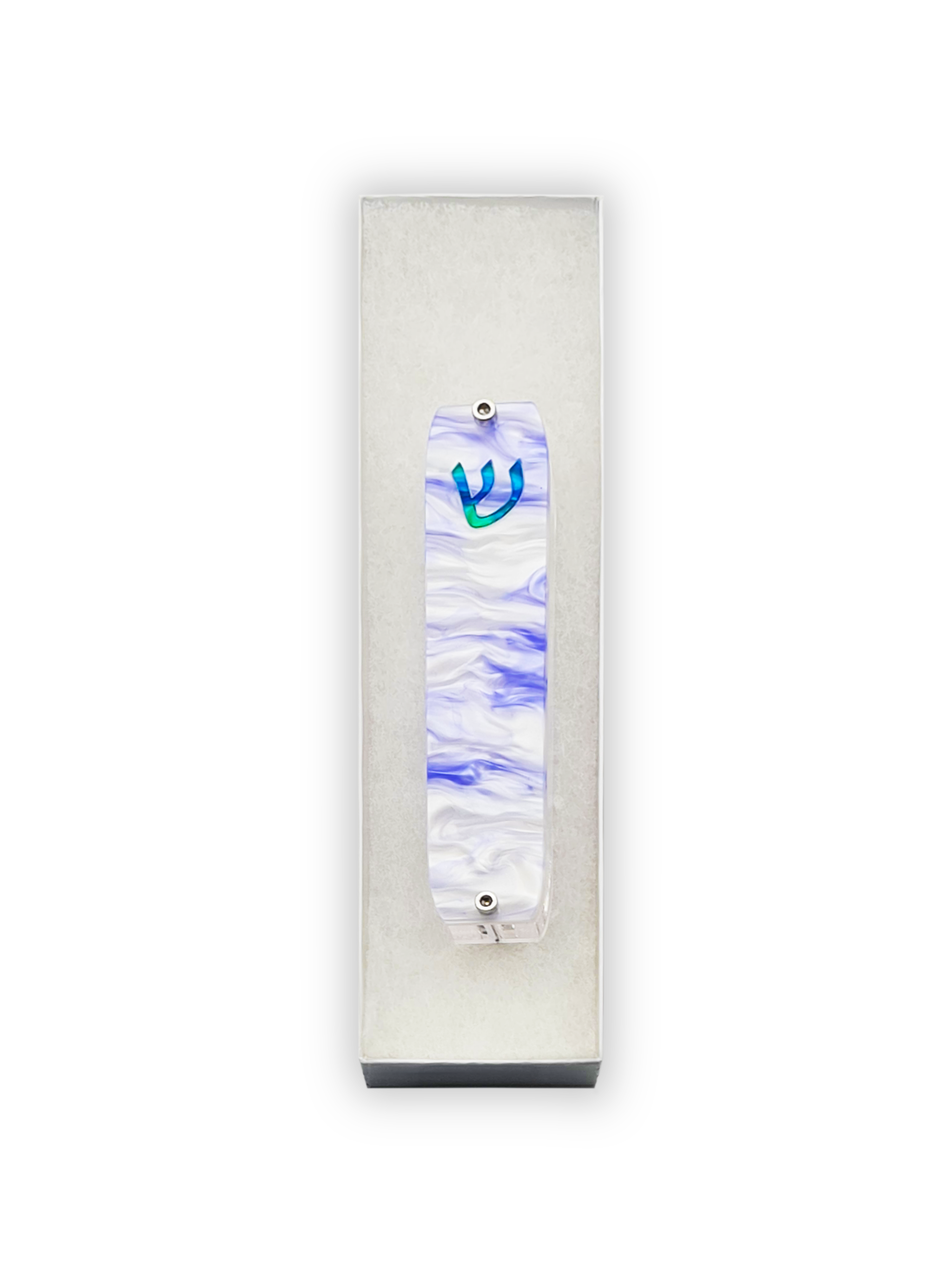Genesis Small Mezuzah for Door – Handmade Premium Clear Acrylic Case – Model LSN-20039