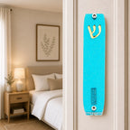 Genesis Small Mezuzah for Door – Handmade Premium Clear Acrylic Case – Model LSN-20041
