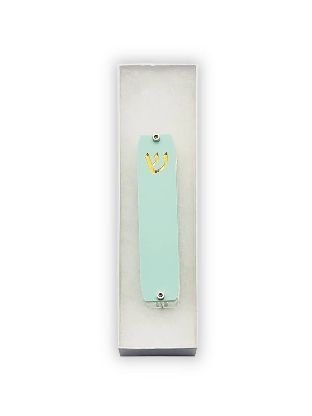 Genesis Small Mezuzah for Door – Handmade Premium Clear Acrylic Case – Model LSN-20044