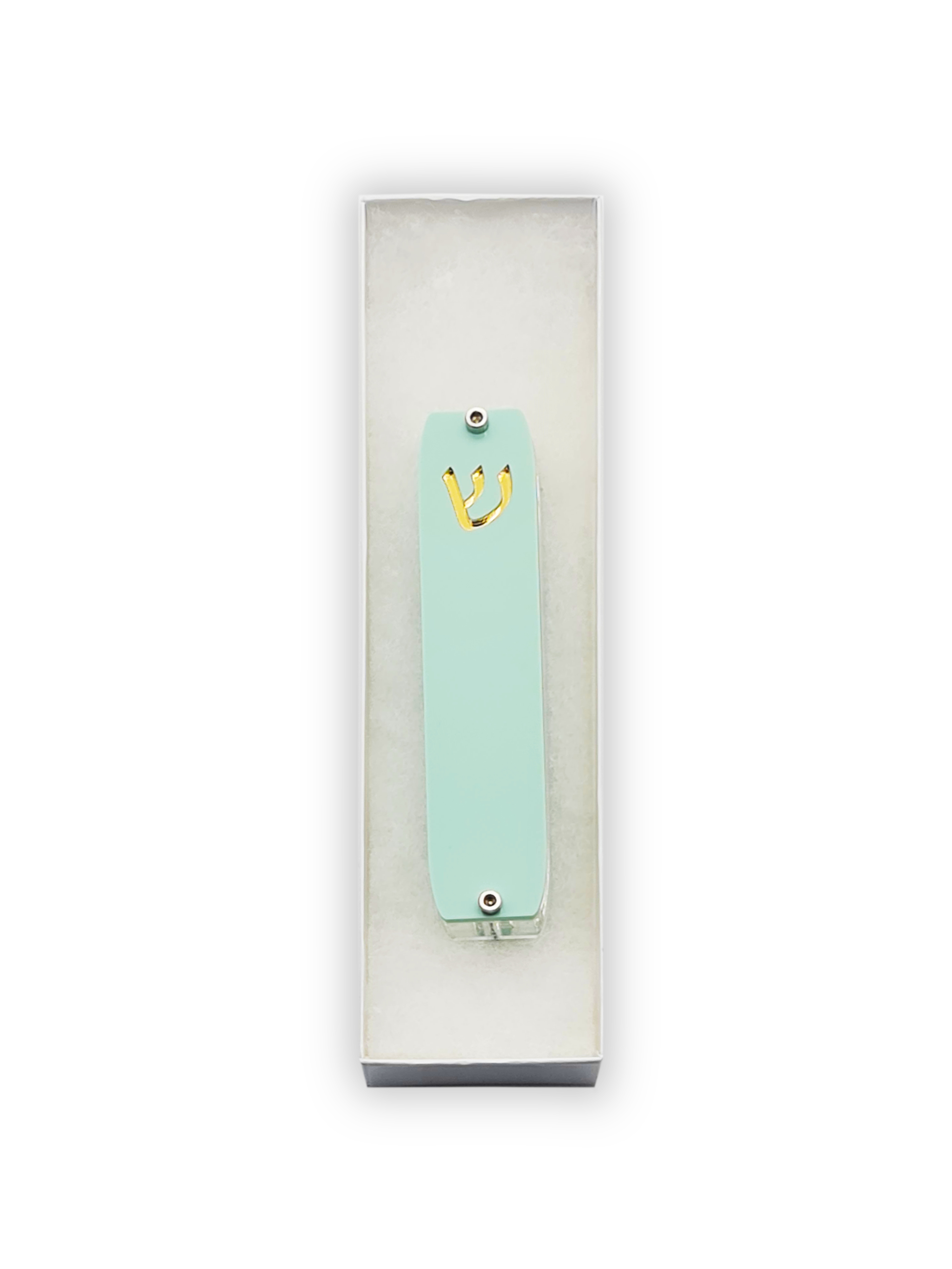 Genesis Small Mezuzah for Door – Handmade Premium Clear Acrylic Case – Model LSN-20044