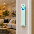 Genesis Small Mezuzah for Door – Handmade Premium Clear Acrylic Case – Model LSN-20046