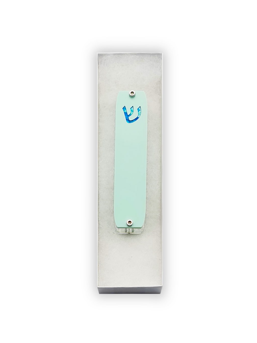 Genesis Small Mezuzah for Door – Handmade Premium Clear Acrylic Case – Model LSN-20046