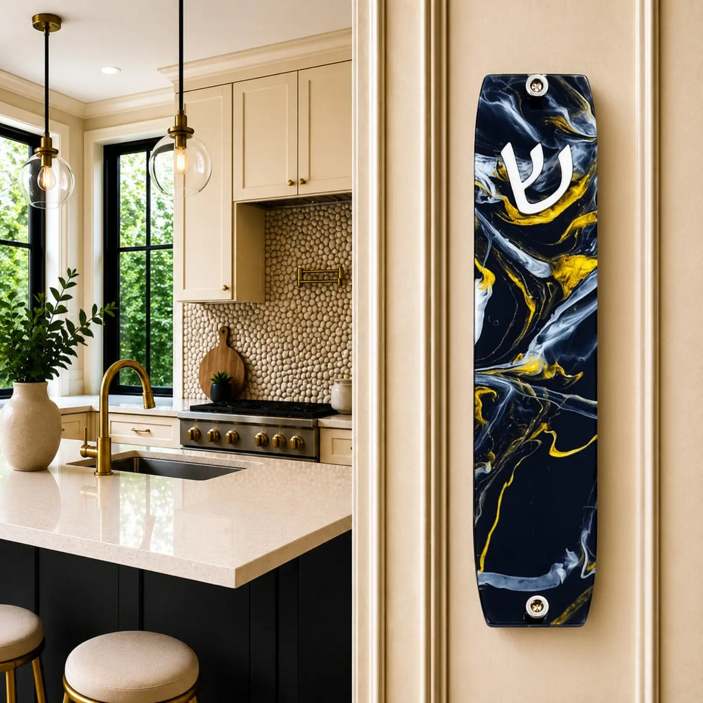 Genesis Small Mezuzah for Door – Handmade Premium Clear Acrylic Case – Model LSN-20050