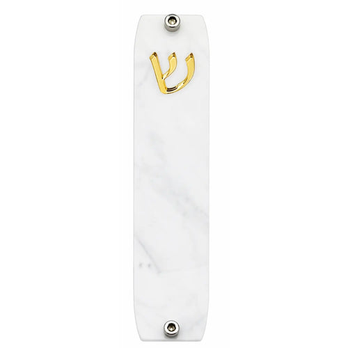 Genesis Small Mezuzah for Door – Handmade Premium Clear Acrylic Case – Model LSN-20054