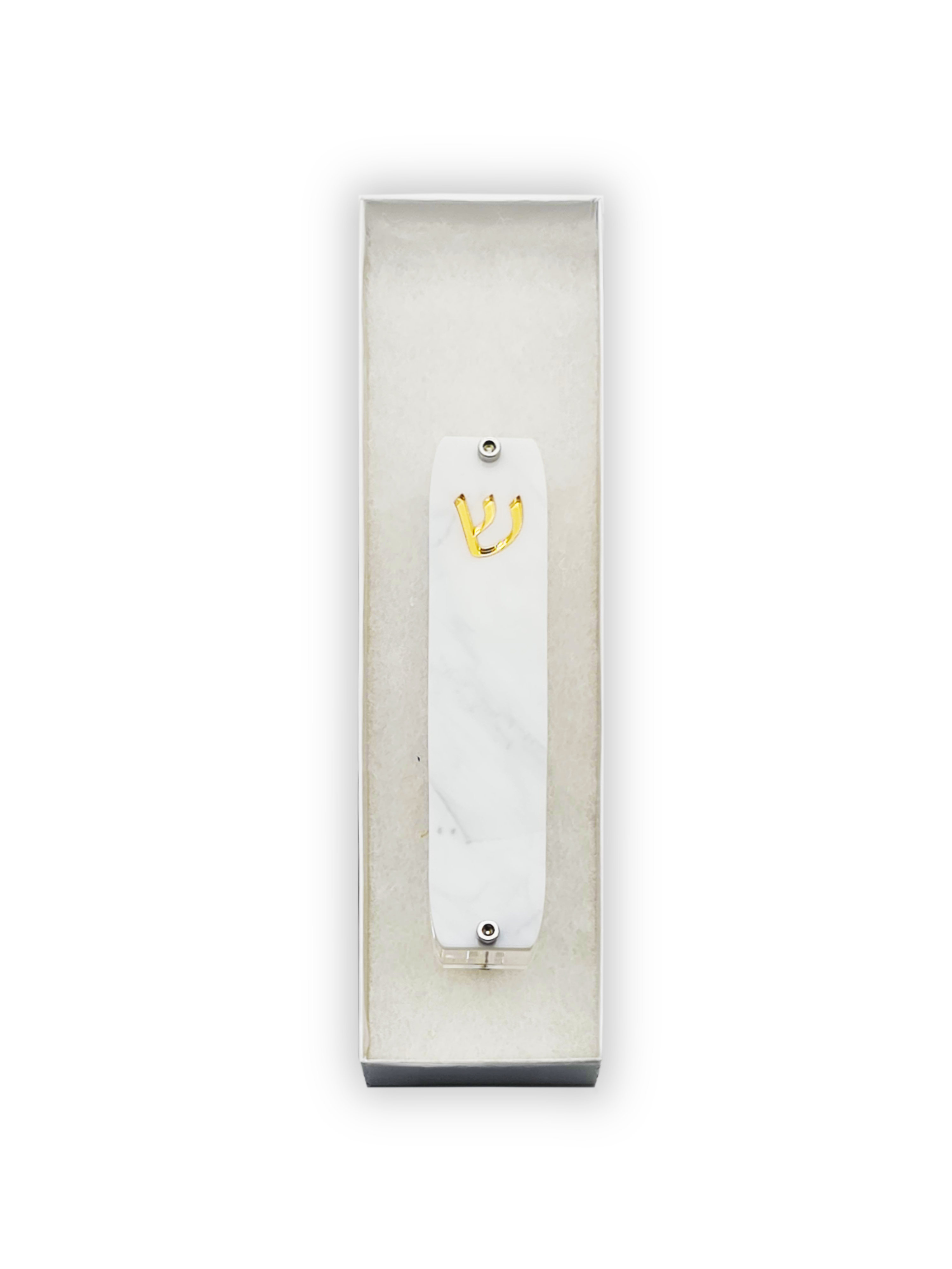 Genesis Small Mezuzah for Door – Handmade Premium Clear Acrylic Case – Model LSN-20054