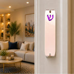 Genesis Small Mezuzah for Door – Handmade Premium Clear Acrylic Case – Model LSN-20062