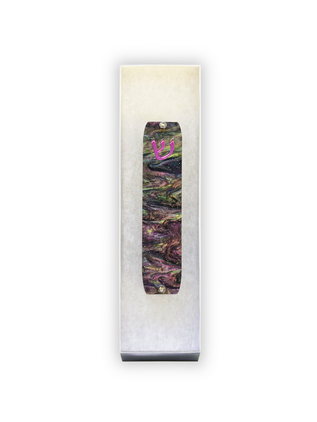 Genesis Small Mezuzah for Door – Handmade Premium Clear Acrylic Case – Model LSN-20066