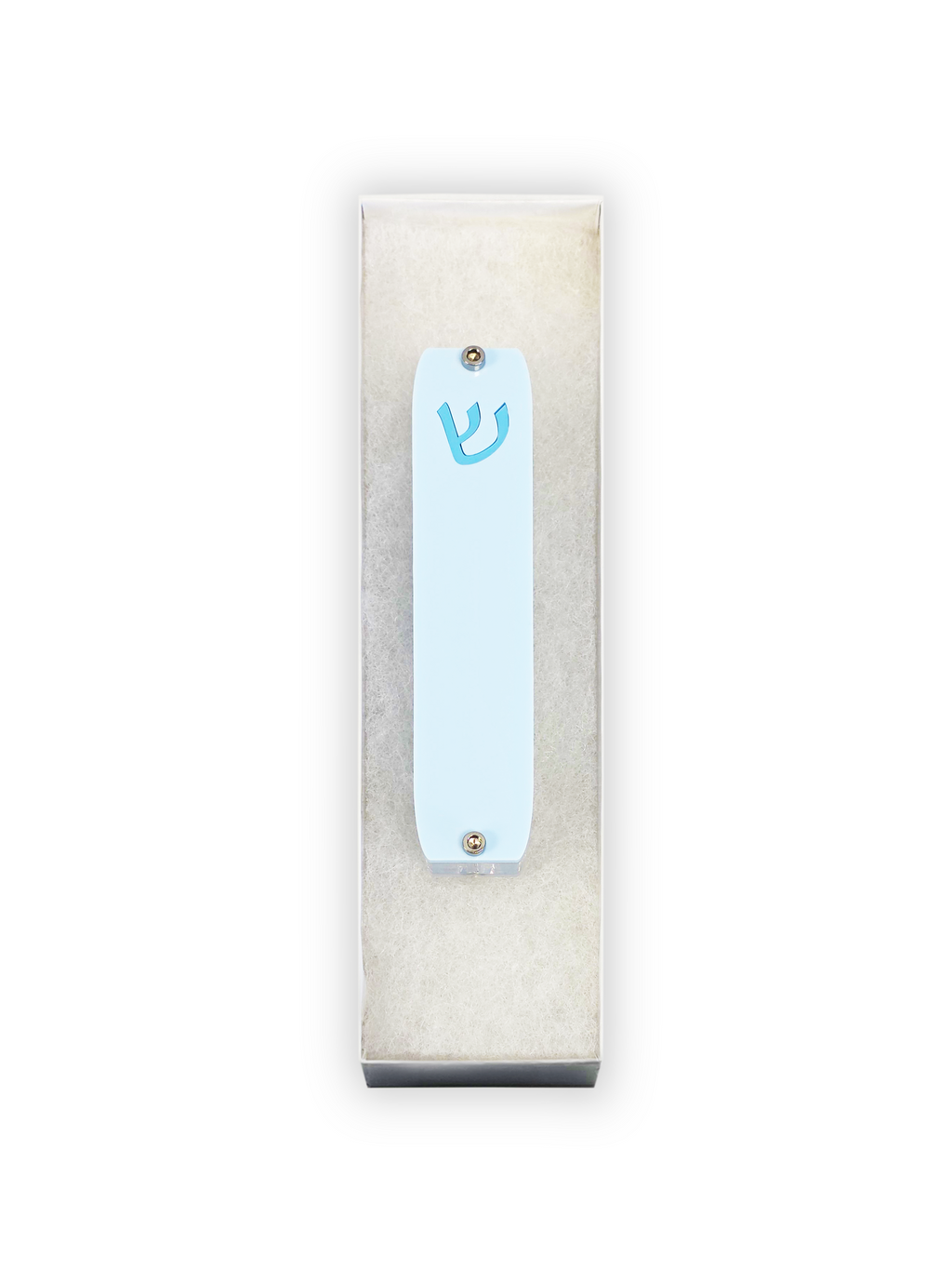 Genesis Small Mezuzah for Door – Handmade Premium Clear Acrylic Case – Model LSN-20068