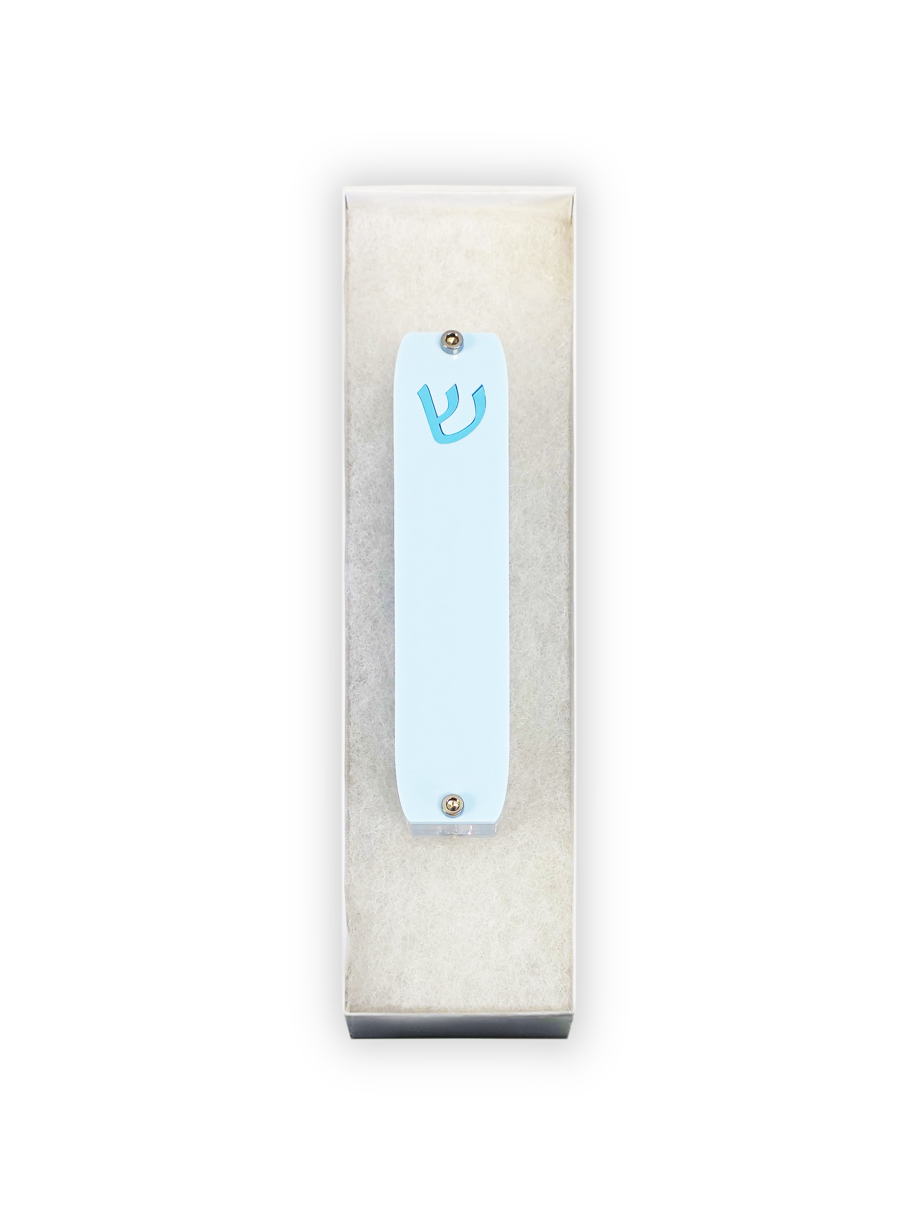 Genesis Small Mezuzah for Door – Handmade Premium Clear Acrylic Case – Model LSN-20068