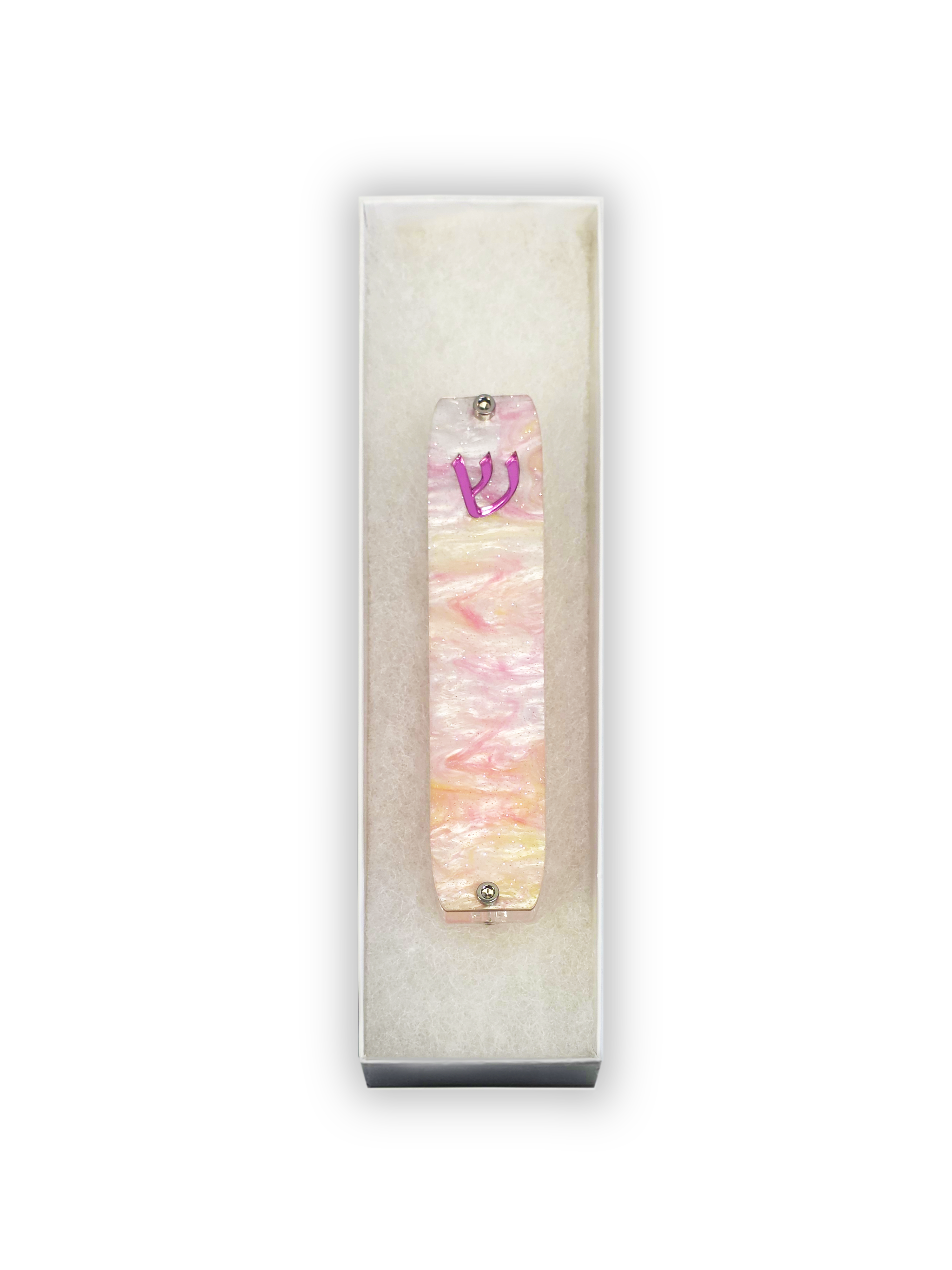 Genesis Small Mezuzah for Door – Handmade Premium Clear Acrylic Case – Model LSN-20070