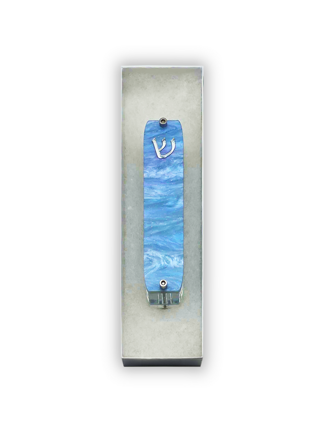 Genesis Small Mezuzah for Door – Handmade Premium Clear Acrylic Case – Model LSN-20071