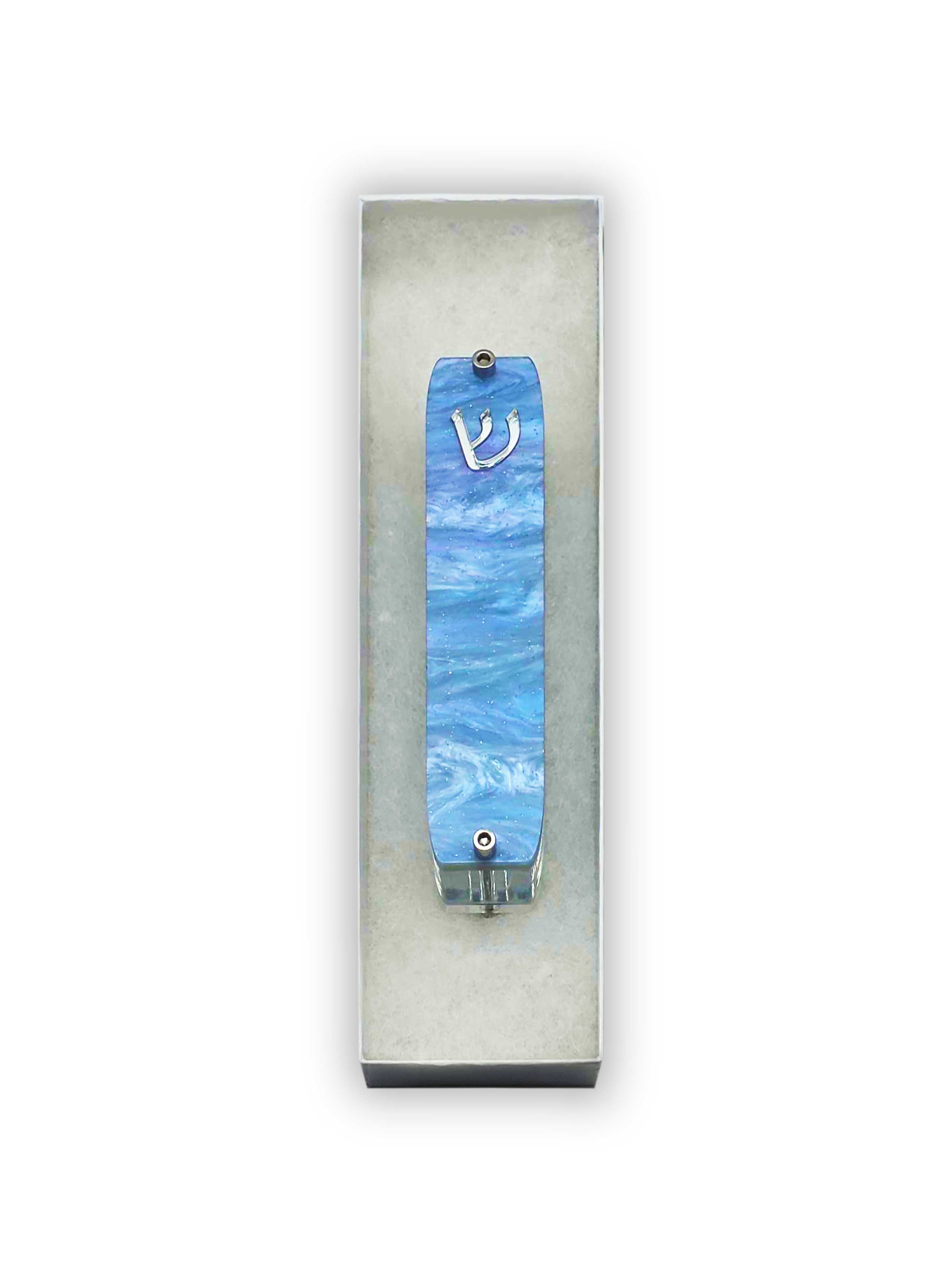 Genesis Small Mezuzah for Door – Handmade Premium Clear Acrylic Case – Model LSN-20071