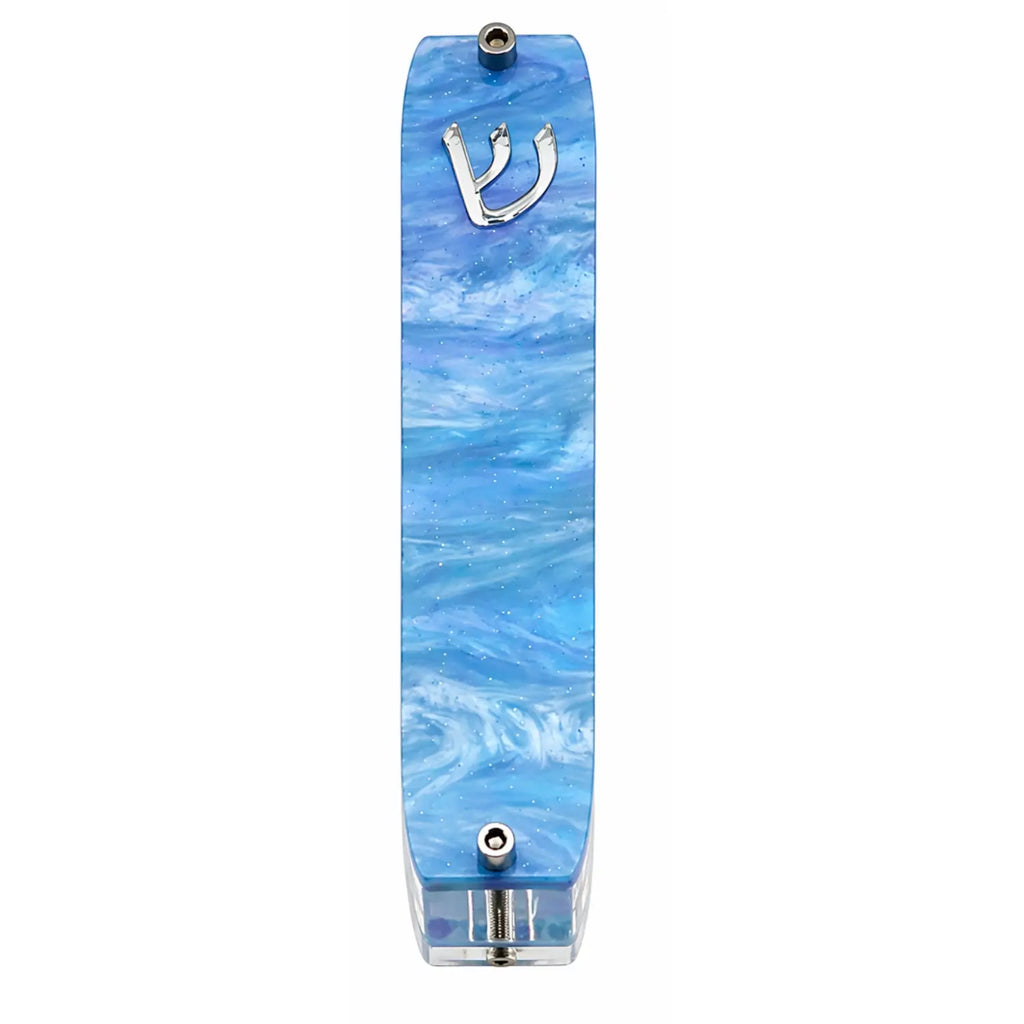 Genesis Small Mezuzah for Door – Handmade Premium Clear Acrylic Case – Model LSN-20071