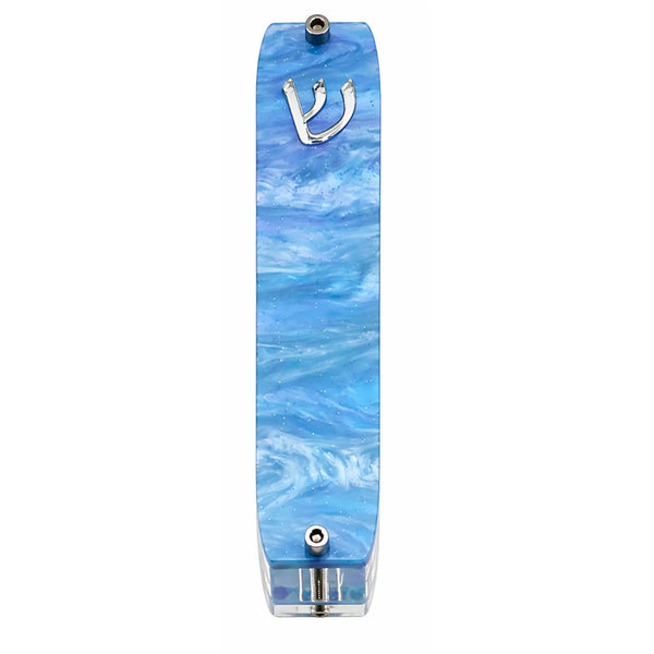 Genesis Small Mezuzah for Door – Handmade Premium Clear Acrylic Case – Model LSN-20071