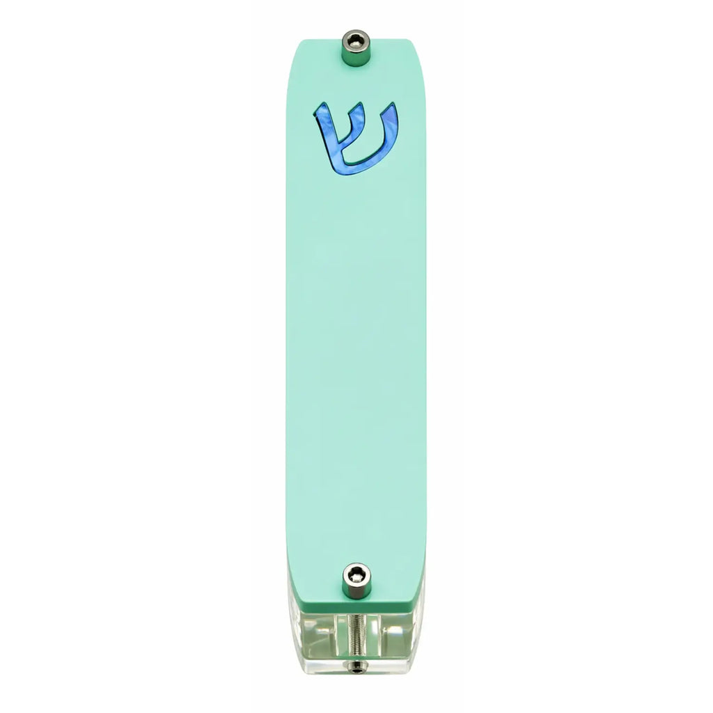 Genesis Small Mezuzah for Door – Handmade Premium Clear Acrylic Case – Model LSN-20072