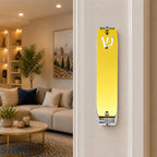 Genesis Small Mezuzah for Door – Handmade Premium Clear Acrylic Case – Model LSN-20074