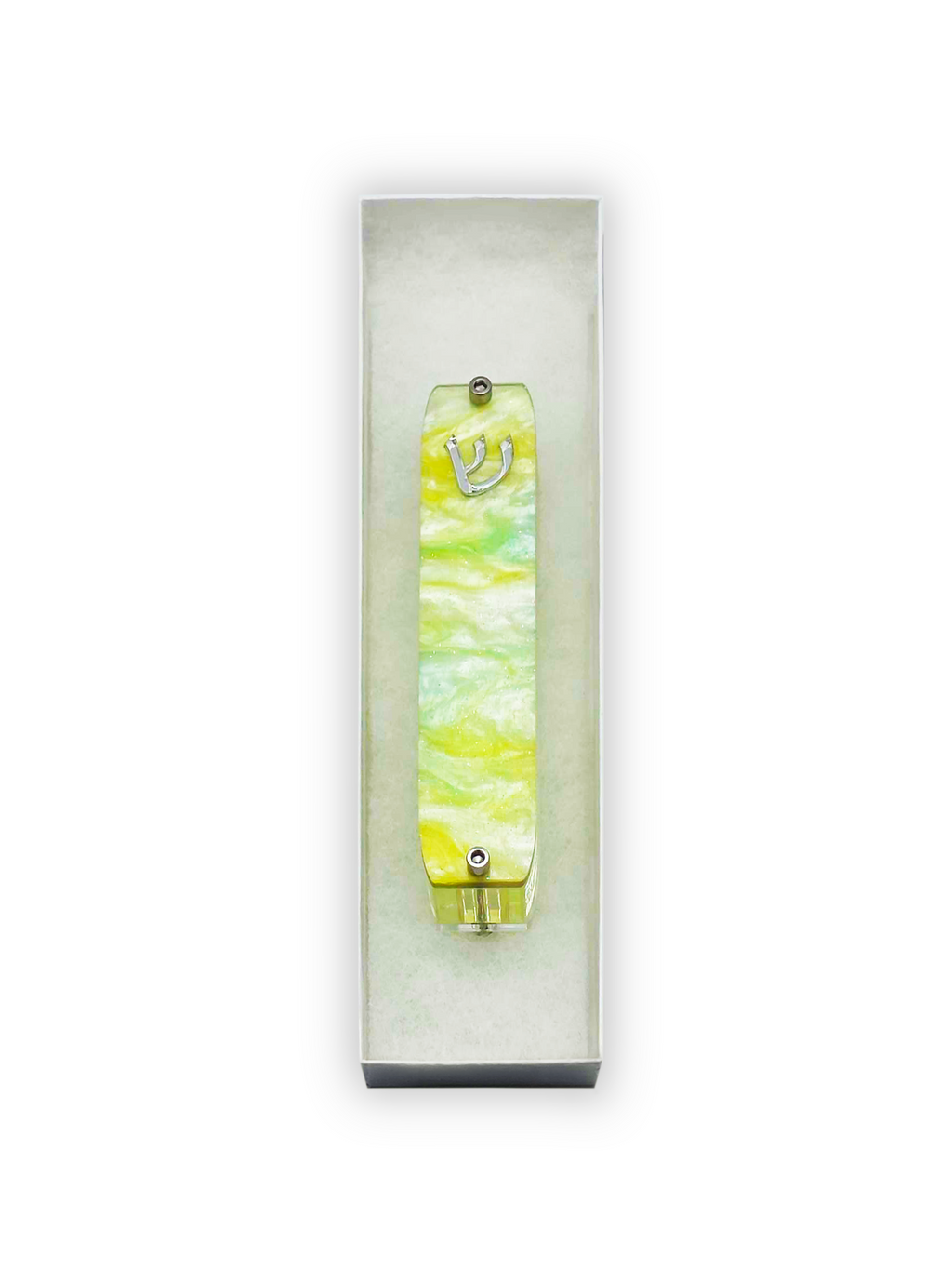Genesis Small Mezuzah for Door – Handmade Premium Clear Acrylic Case – Model LSN-20075