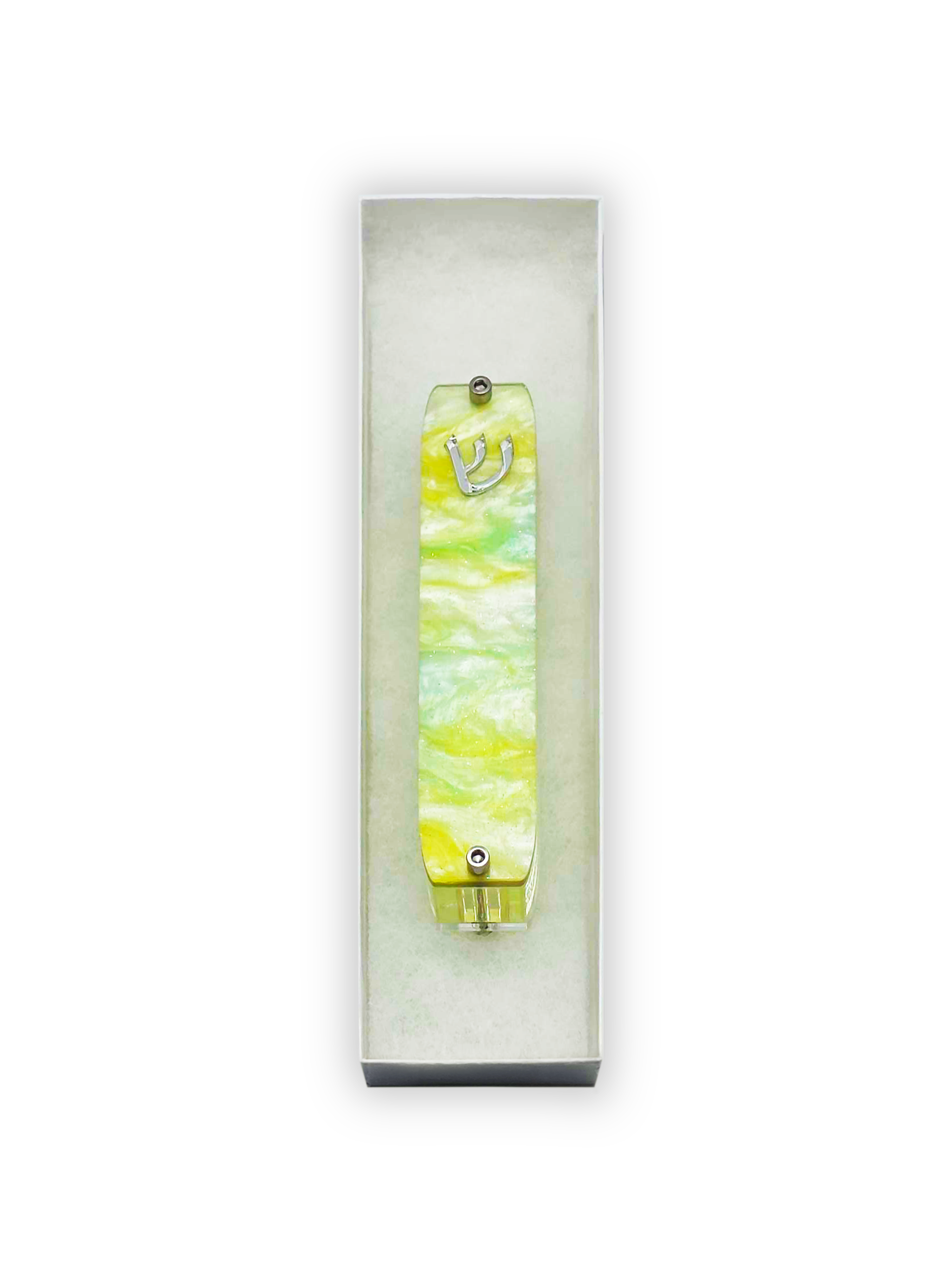 Genesis Small Mezuzah for Door – Handmade Premium Clear Acrylic Case – Model LSN-20075