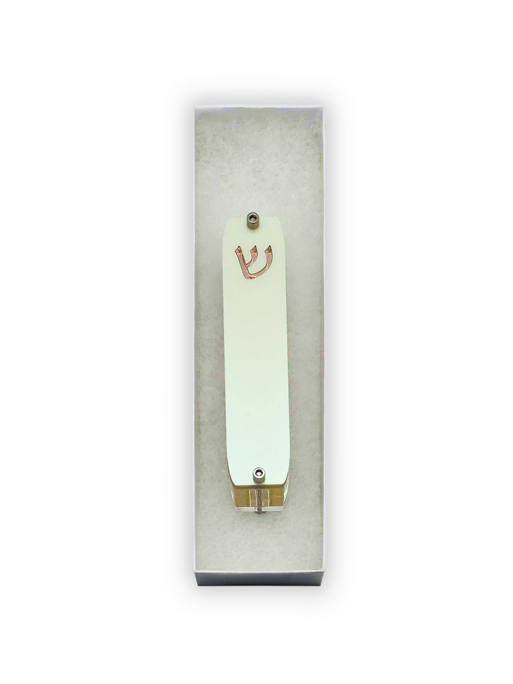 Genesis Small Mezuzah for Door – Handmade Premium Clear Acrylic Case – Model LSN-20076