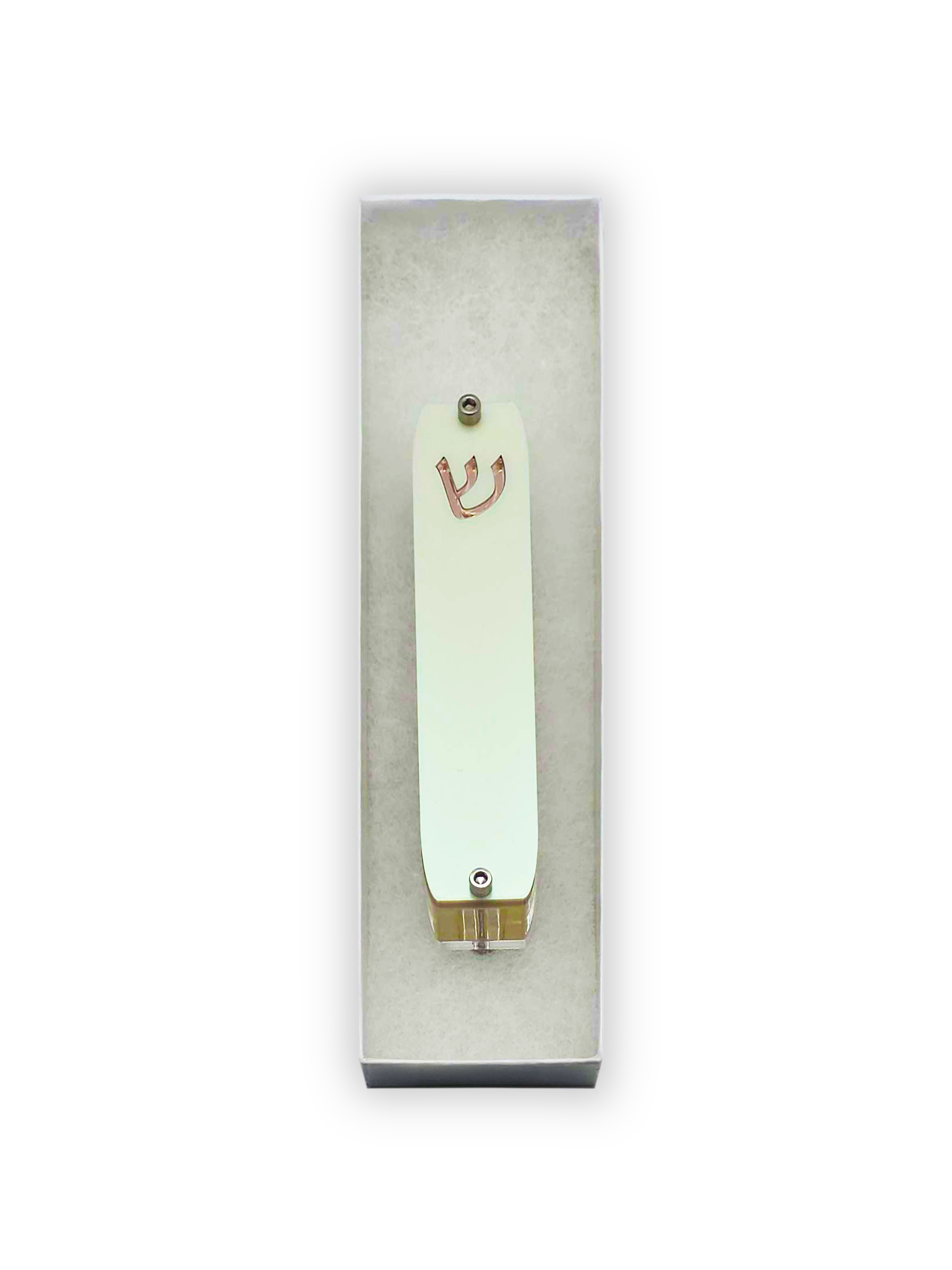 Genesis Small Mezuzah for Door – Handmade Premium Clear Acrylic Case – Model LSN-20076