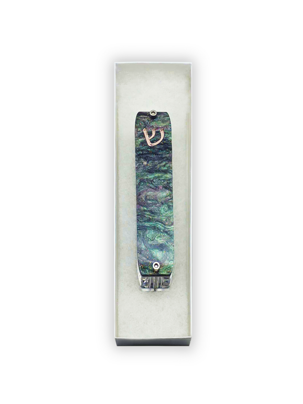 Genesis Small Mezuzah for Door – Handmade Premium Clear Acrylic Case – Model LSN-20077