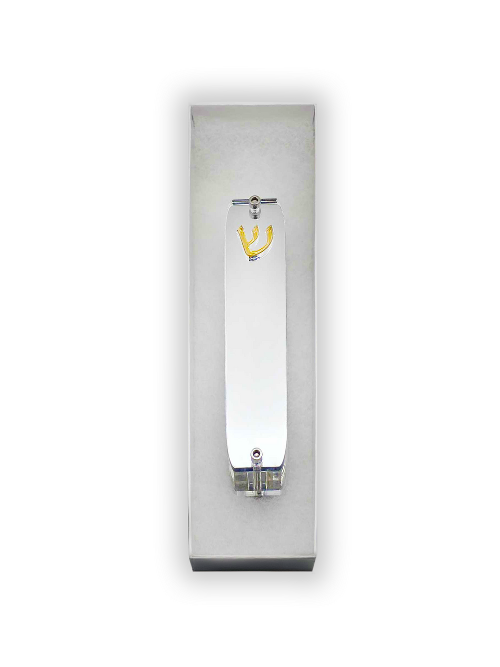 Genesis Small Mezuzah for Door – Handmade Premium Clear Acrylic Case – Model LSN-20079