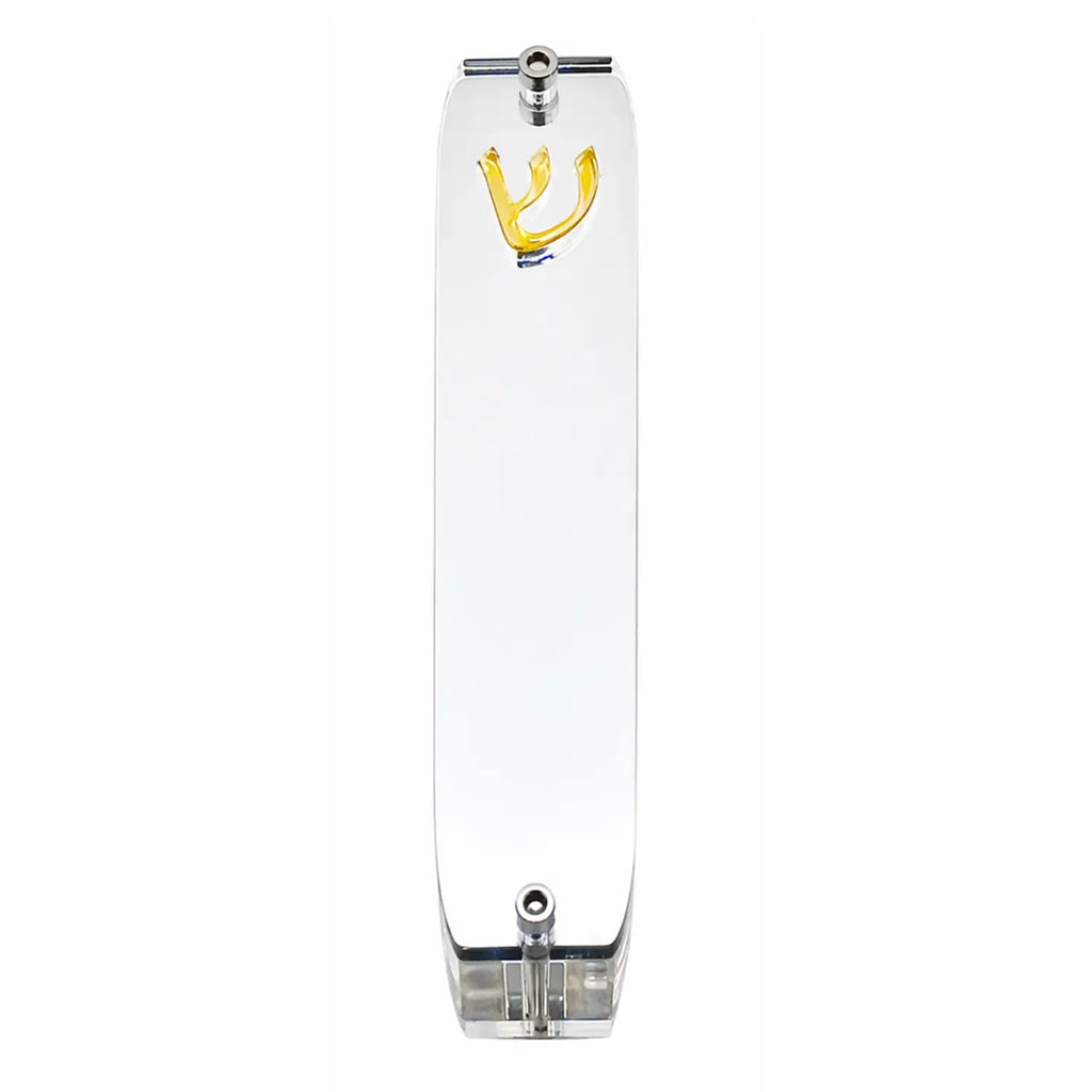 Genesis Small Mezuzah for Door – Handmade Premium Clear Acrylic Case – Model LSN-20079