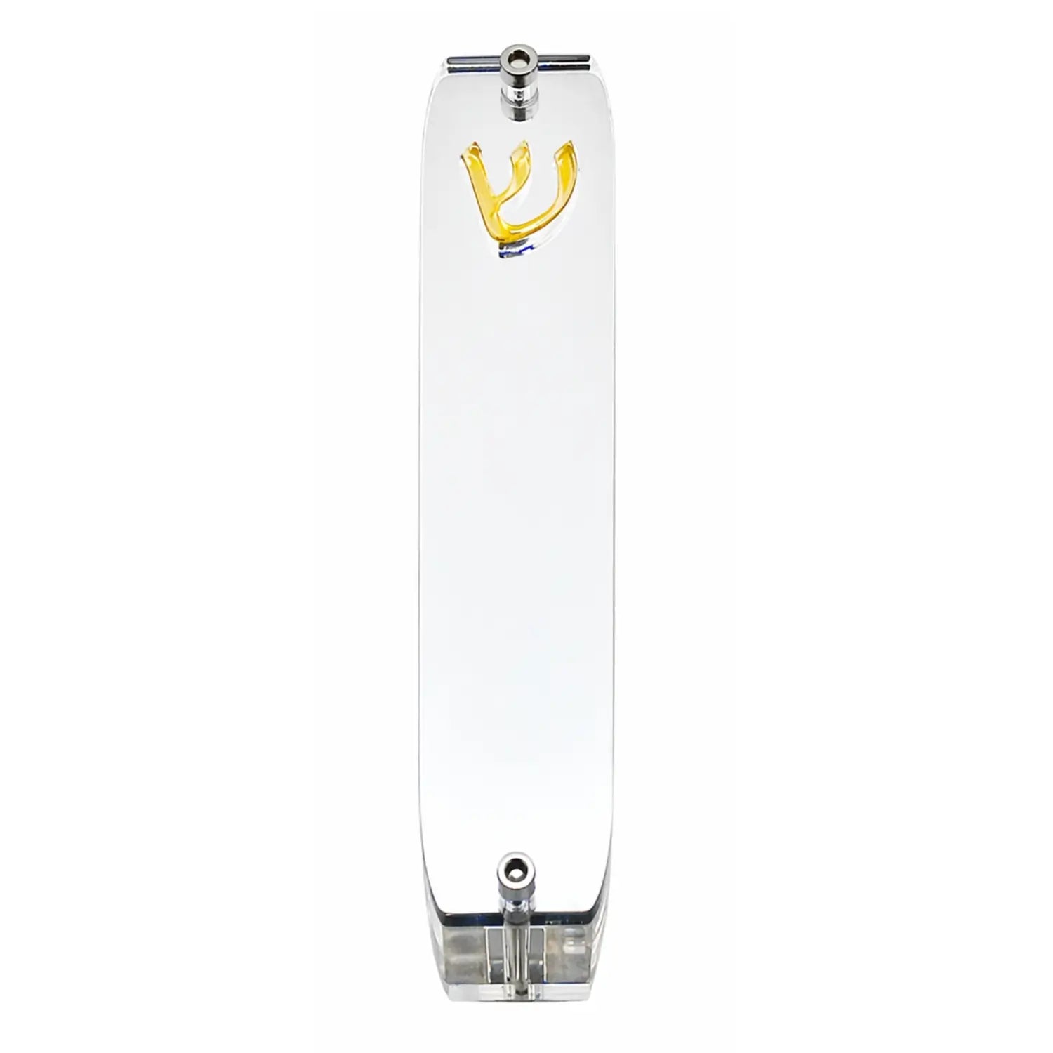 Genesis Small Mezuzah for Door – Handmade Premium Clear Acrylic Case – Model LSN-20079