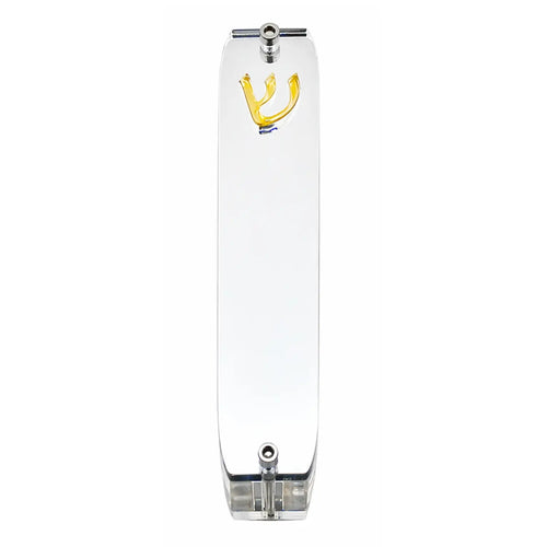 Genesis Small Mezuzah for Door – Handmade Premium Clear Acrylic Case – Model LSN-20079