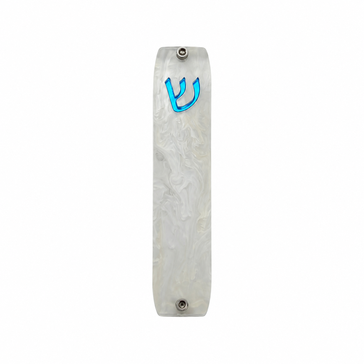 Genesis Small Mezuzah for Door – Handmade Premium Clear Acrylic Case – Model LSN-20092