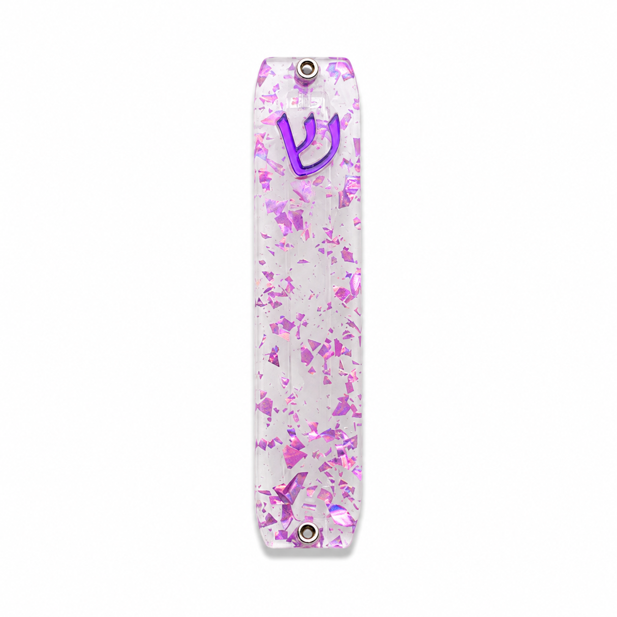 Genesis Small Mezuzah for Door – Handmade Premium Clear Acrylic Case – Model LSN-20094