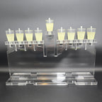 Large Personalized Classic Noa Collection Chanukiah – Custom Engraved Acrylic Hanukkah Menorah | Model # LSN-2401