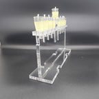 Large Personalized Classic Noa Collection Chanukiah – Custom Engraved Acrylic Hanukkah Menorah | Model # LSN-2401